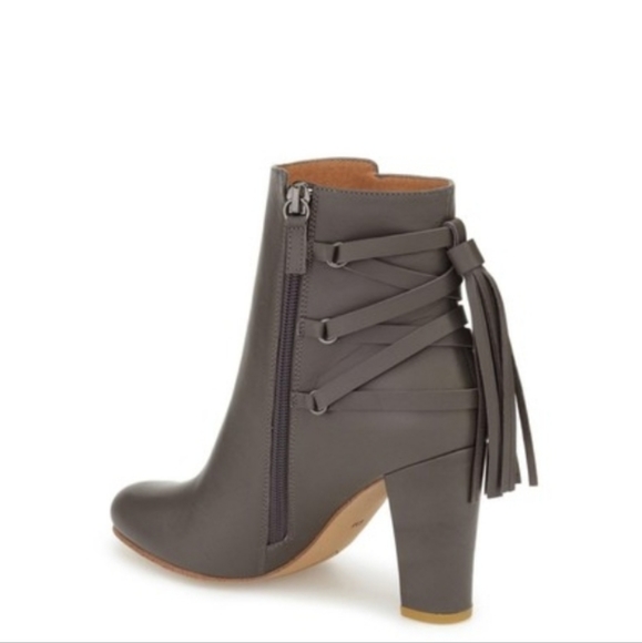 HALOGEN Grey Leather Booties - Size 7 and 7.5 (Read description) - Picture 3 of 5